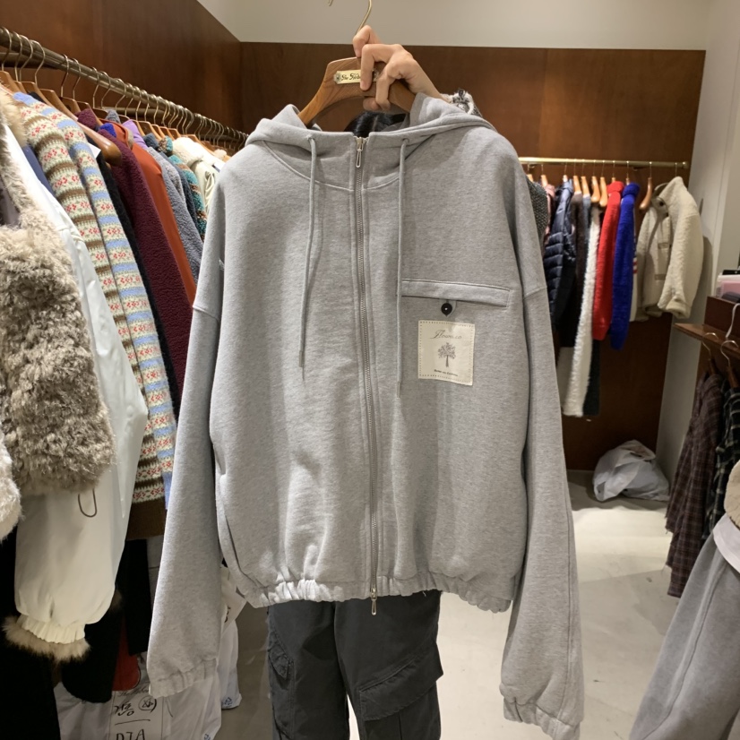 HEBON韓國直郵女裝新品真品推薦熱賣休閑衛衣連帽衫加絨花朵HEBON衛衣圖色2