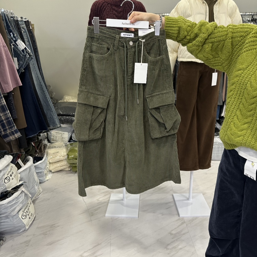 AUTHENTIBY東大門直郵女士新品熱賣人氣半身裙中短裙燈芯絨AUTHENTIBY半身裙/中短裙圖色2