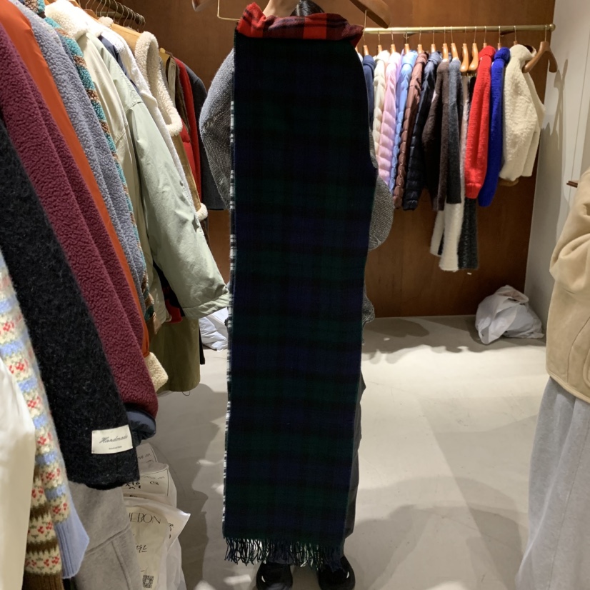 HEBON東大門直郵女裝新品真品休閑熱賣圍巾披肩格紋圍巾連帽HEBON圍巾/披肩圖色2