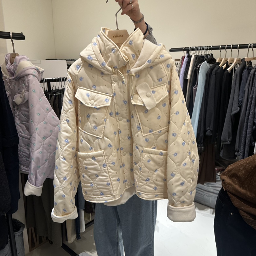 BALANCE東大門代購女士新款熱賣推薦人氣短款棉服連帽衫棉BALANCE短款棉服圖色1