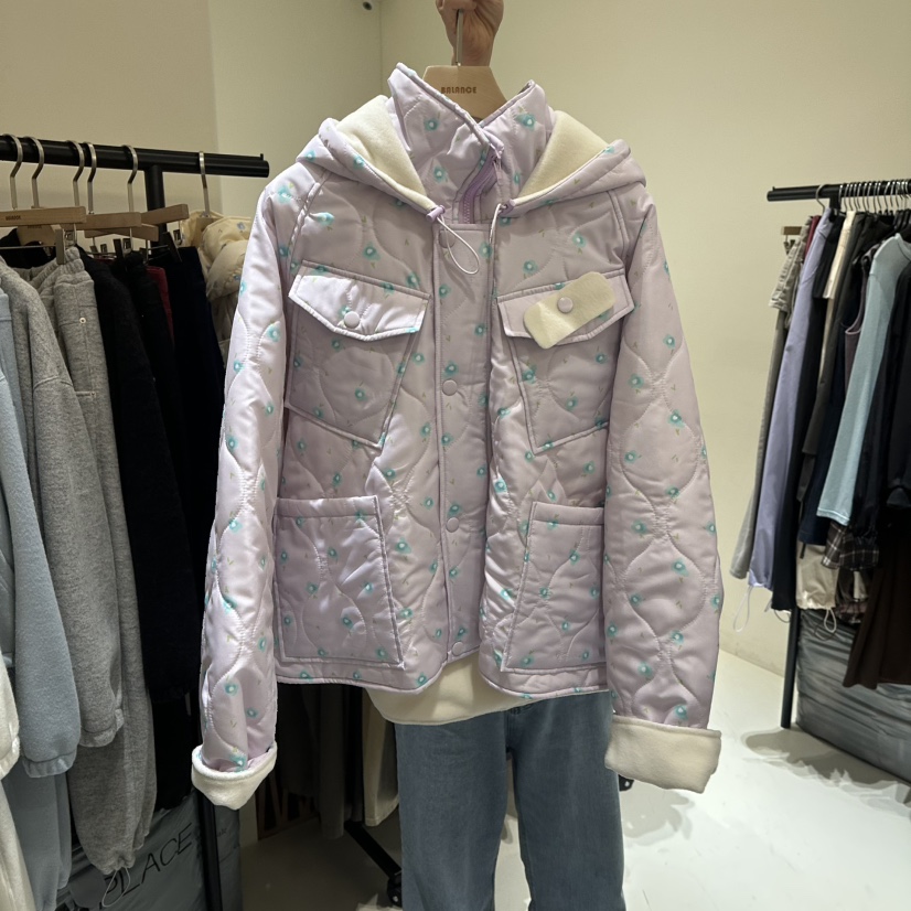 BALANCE東大門代購女士新款熱賣推薦人氣短款棉服連帽衫棉BALANCE短款棉服圖色2