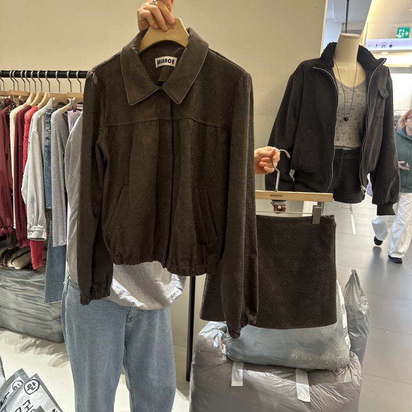 BALANCE韓國代購女裝新款推薦真品時尚休閑熱賣裙褲刺繡絨BALANCE裙褲