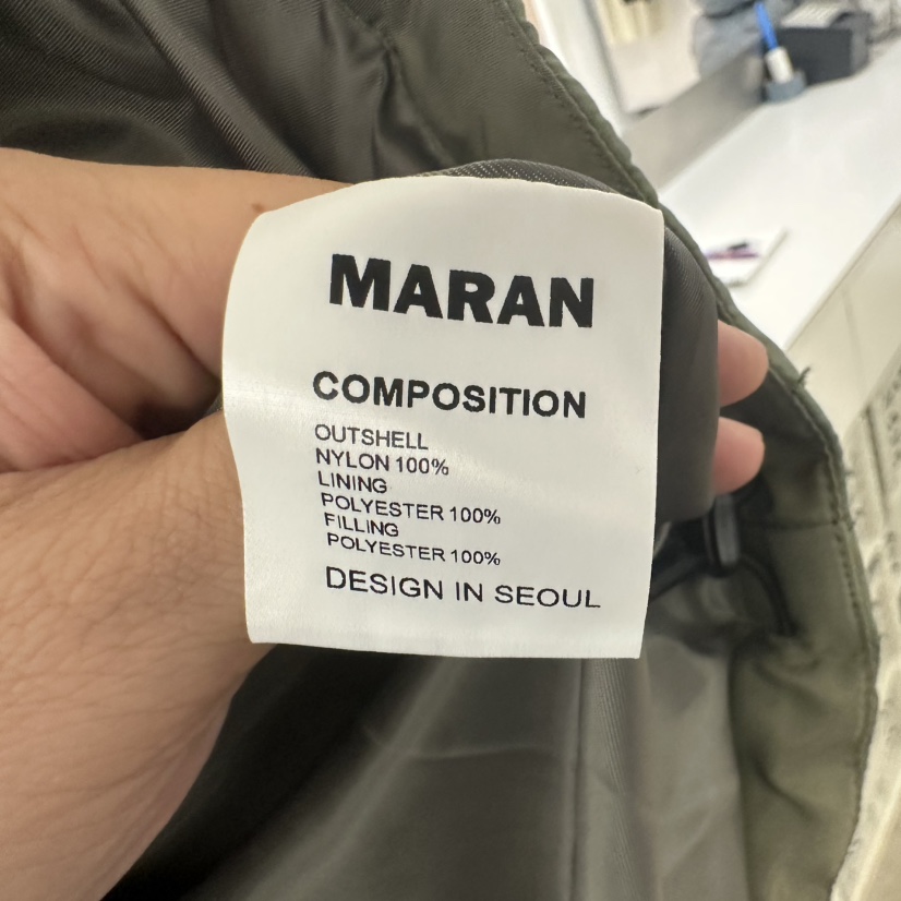 MARAN-P東大門實拍女士新款推薦熱賣短款棉服多層絎縫棉MARAN/GRMS短款棉服