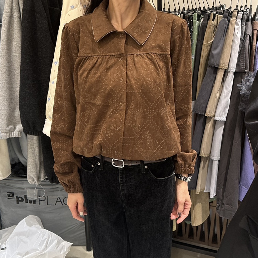 BALANCE韓國直郵女士新品時尚休閑推薦熱賣人氣夾克刺繡絨BALANCE夾克圖色1