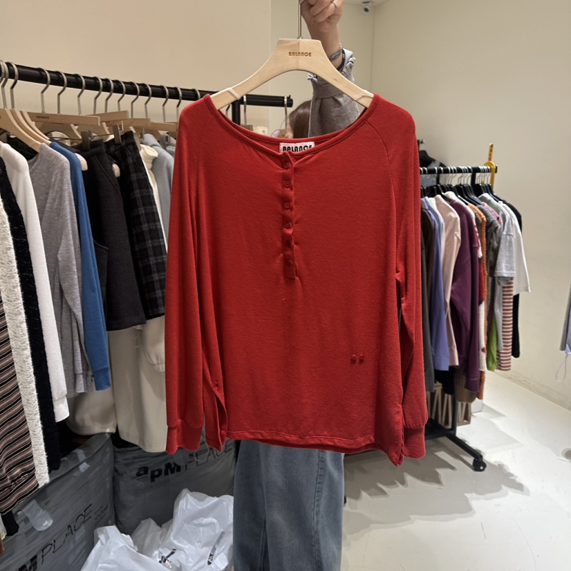BALANCE韓國直郵女士新品時尚熱賣人氣休閑推薦長袖T恤寬松BALANCE長袖T恤圖色2