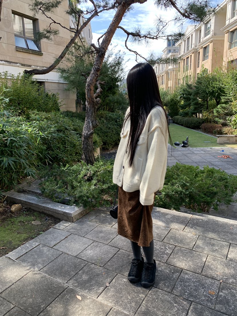 LO GARDEN韓國代購26秋冬翻領寬松針織開衫毛衣羊毛100單排扣LO GARDEN毛衣