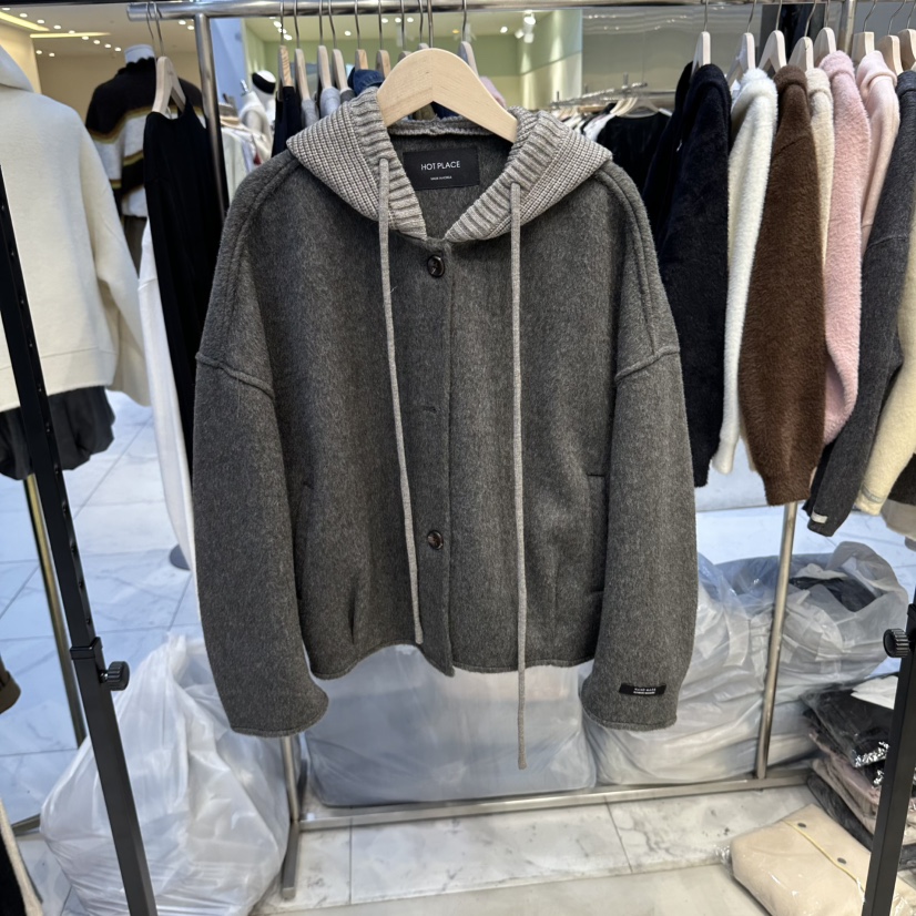 HOT PLACE/DREAM GIRIS/HOT ISSUE東大門代購26秋冬針織連帽毛HOT PLACE/DREAM GIRIS/HOT ISSUE夾克圖色4