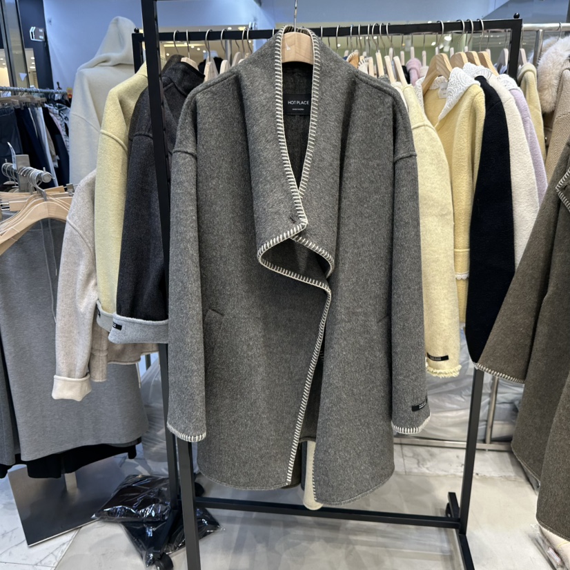 HOT PLACE/DREAM GIRIS/HOT ISSUE東大門代購26秋季明線裝飾中HOT PLACE/DREAM GIRIS/HOT ISSUE中長款大衣圖色3