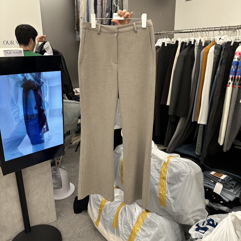 OURWAVE/OUR ROOM東大門代購26秋季微喇通勤休閑褲口袋OURWAVE/OUR ROOM休閑褲圖色1