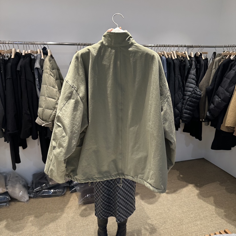 SELF SERVICE/MASOF東大門代購26秋冬立領工裝短夾克單排扣立SELF SERVICE/MASOF夾克