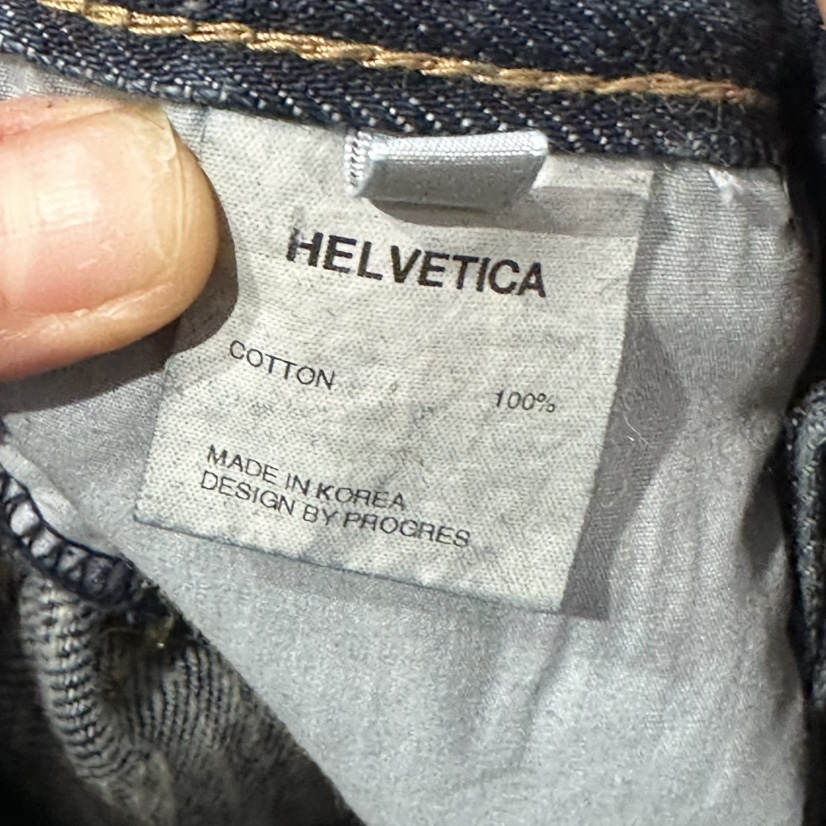 HELVETICA東大門代購26秋季直筒水洗磨毛牛仔褲拉絨直筒HELVETICA牛仔褲