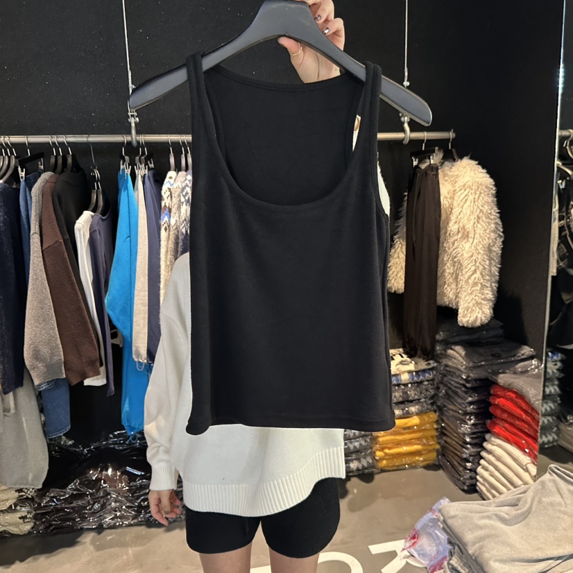 PROJECT ELF韓國直郵26秋冬修身U領針織背心吊帶修身PROJECT ELF吊帶/背心圖色2