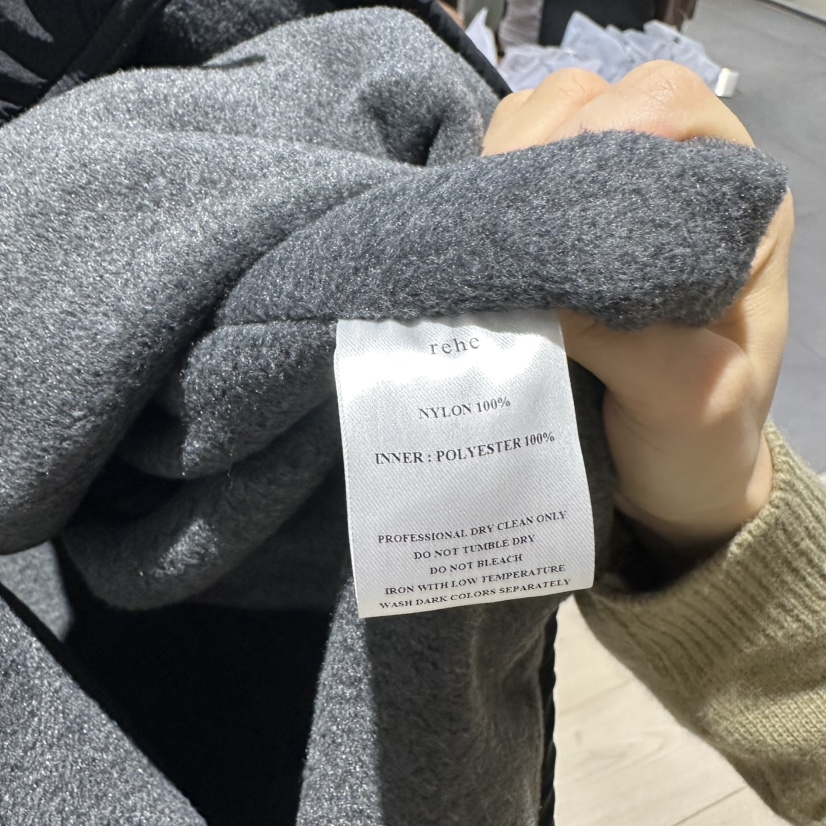 REHE韓國代購26秋季抽繩收腰短款棉服抽繩按扣翻領REHE短款棉服