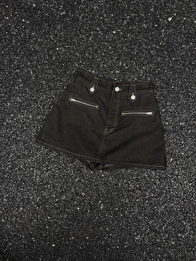 AB韓國代購26秋季高腰拉鏈裝飾牛仔裙褲口袋高腰AB裙褲