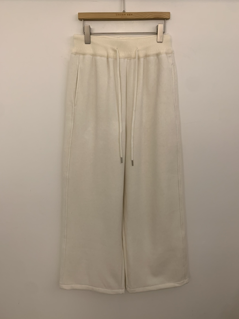 UNDER KEY東大門代購26秋季簡約直筒松緊闊腿褲休閑褲口袋抽繩UNDER KEY休閑褲圖色1