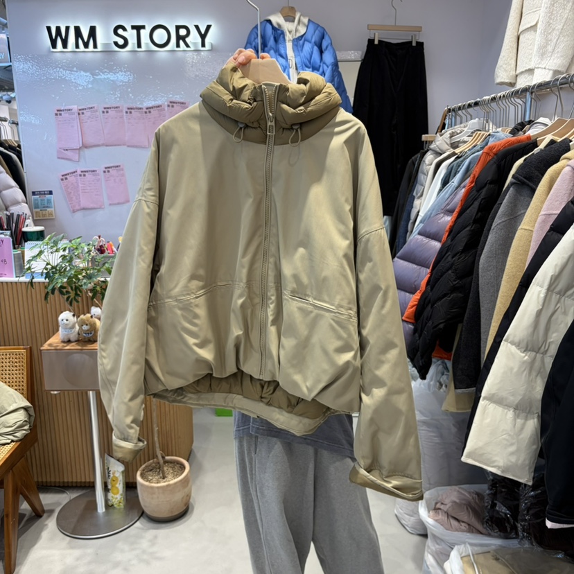 WMSTORY/SIMPLE PARK韓國直郵26秋冬配色高領鵝絨短款連帽羽絨WMSTORY/SIMPLE PARK短款羽絨服圖色1