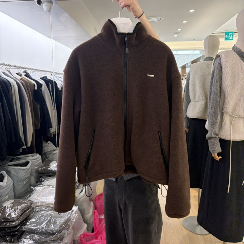 OPPER-simplebeige韓國直郵26秋冬立領搖粒絨夾克拉鏈開合口袋OPPER-simplebeige夾克圖色1