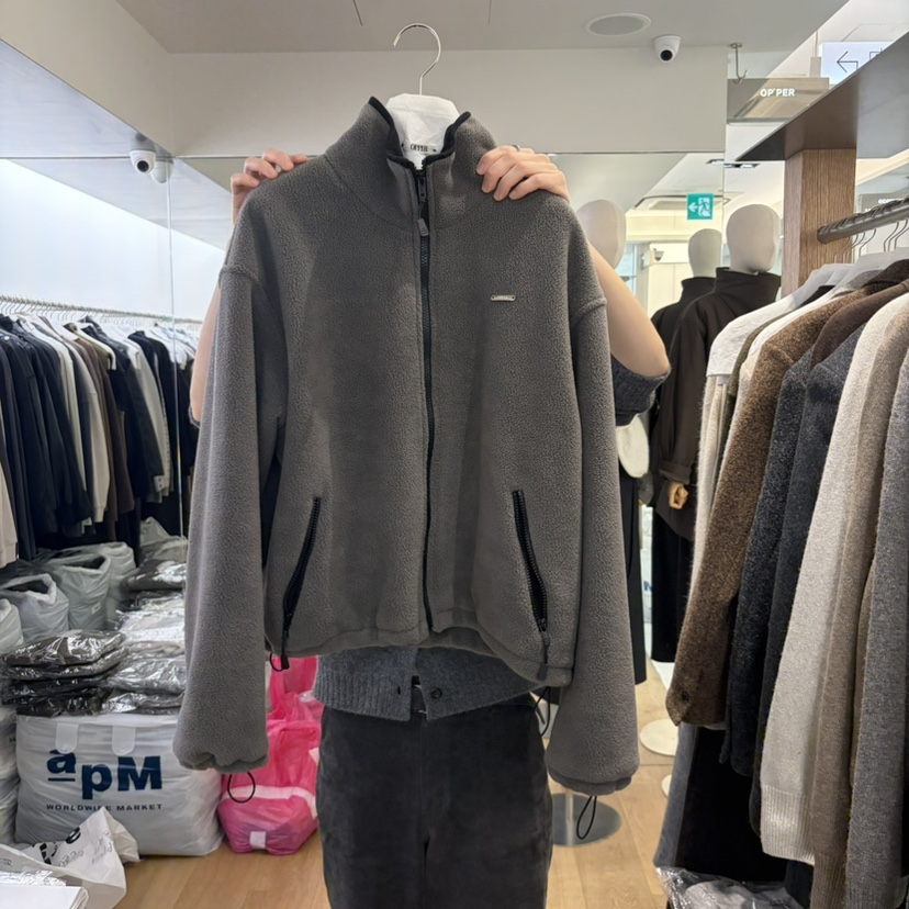 OPPER-simplebeige韓國直郵26秋冬立領搖粒絨夾克拉鏈開合口袋OPPER-simplebeige夾克圖色2