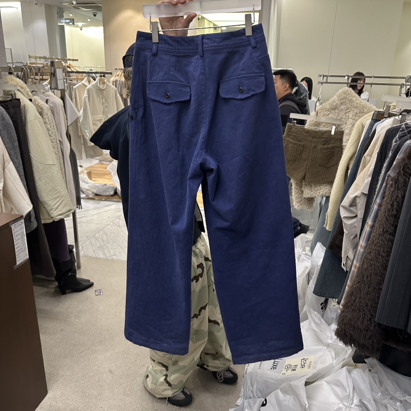WEARABLE東大門實拍26秋季高腰闊腿休閑褲直筒高腰寬松WEARABLE休閑褲