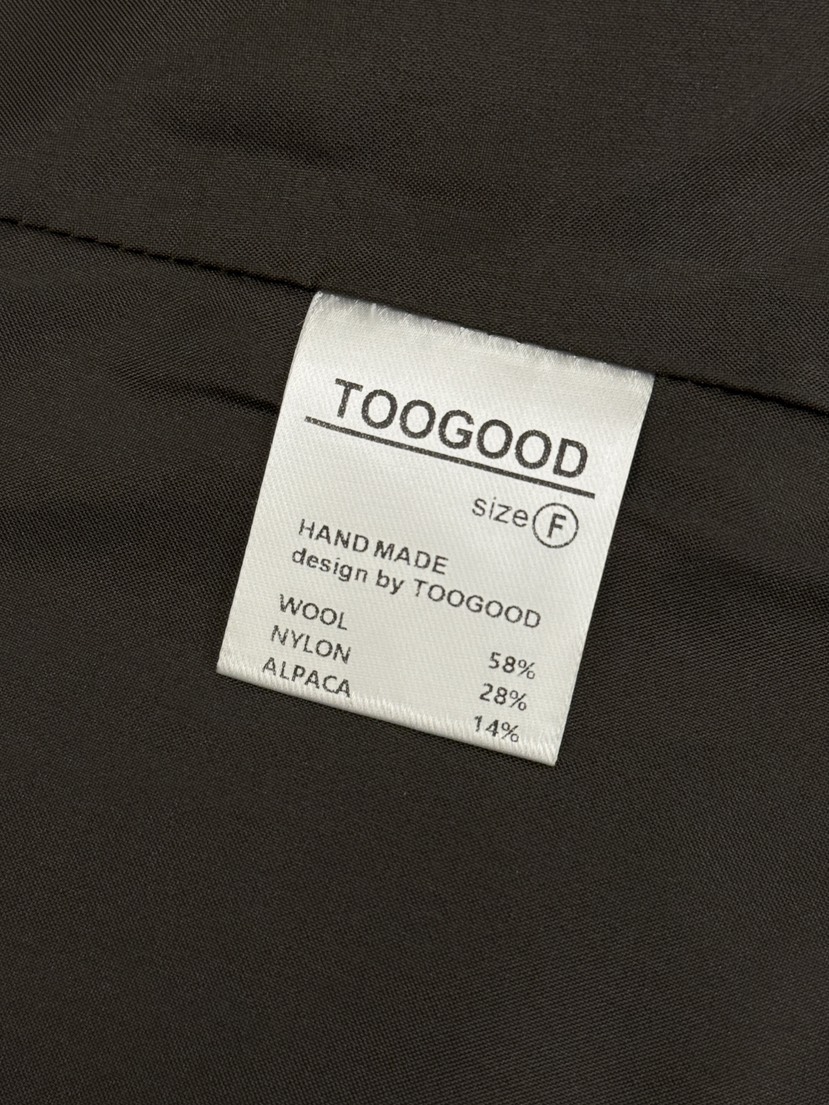 TOOGOOD韓國代購26秋季插肩中長款毛呢大衣中長款大衣插肩袖單TOOGOOD中長款大衣