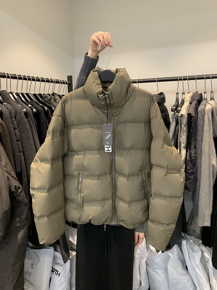 FORTH東大門代購26秋冬短款立領羽絨服短款羽絨服羽絨服口袋立FORTH短款羽絨服圖色1
