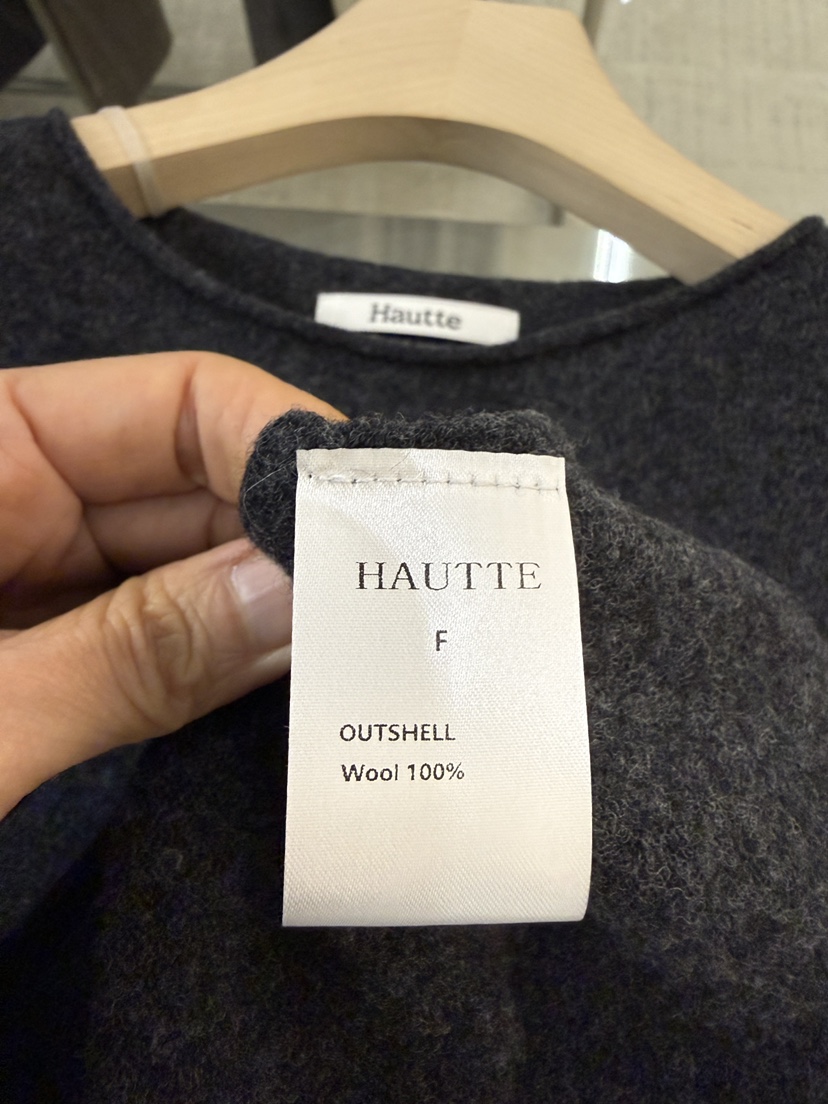 HAUTTE韓國直郵26秋冬圓領卷邊針織衫直筒圓領HAUTTE針織衫