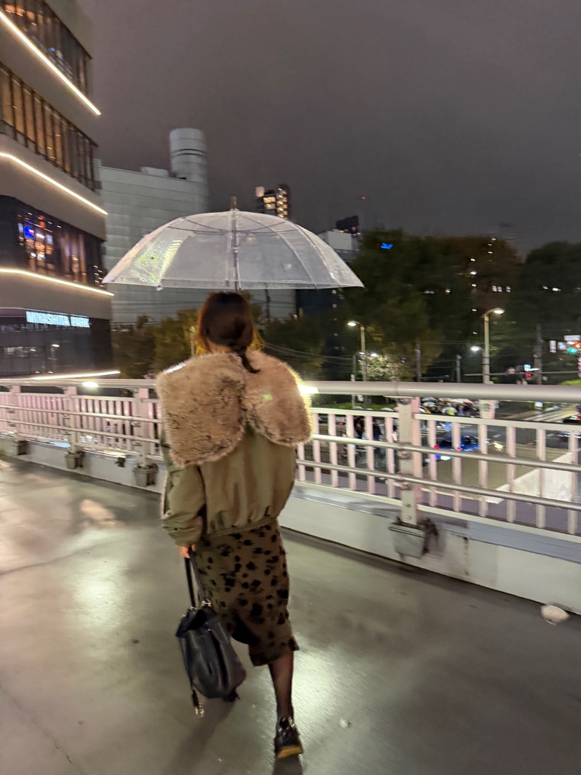 OLI EDIT東大門代購26秋冬毛領短款棉服落肩寬松絎縫OLI EDIT短款棉服