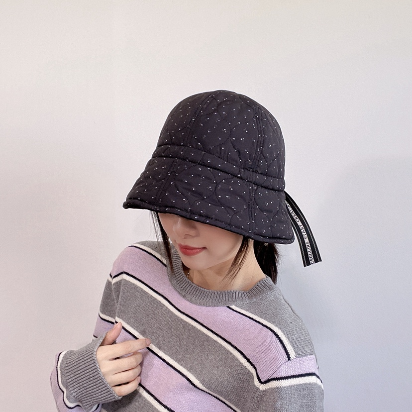 LOVELY HAT東大門代購26秋季絎縫碎花漁夫帽 日常搭配帽子絎縫LOVELY HAT帽子