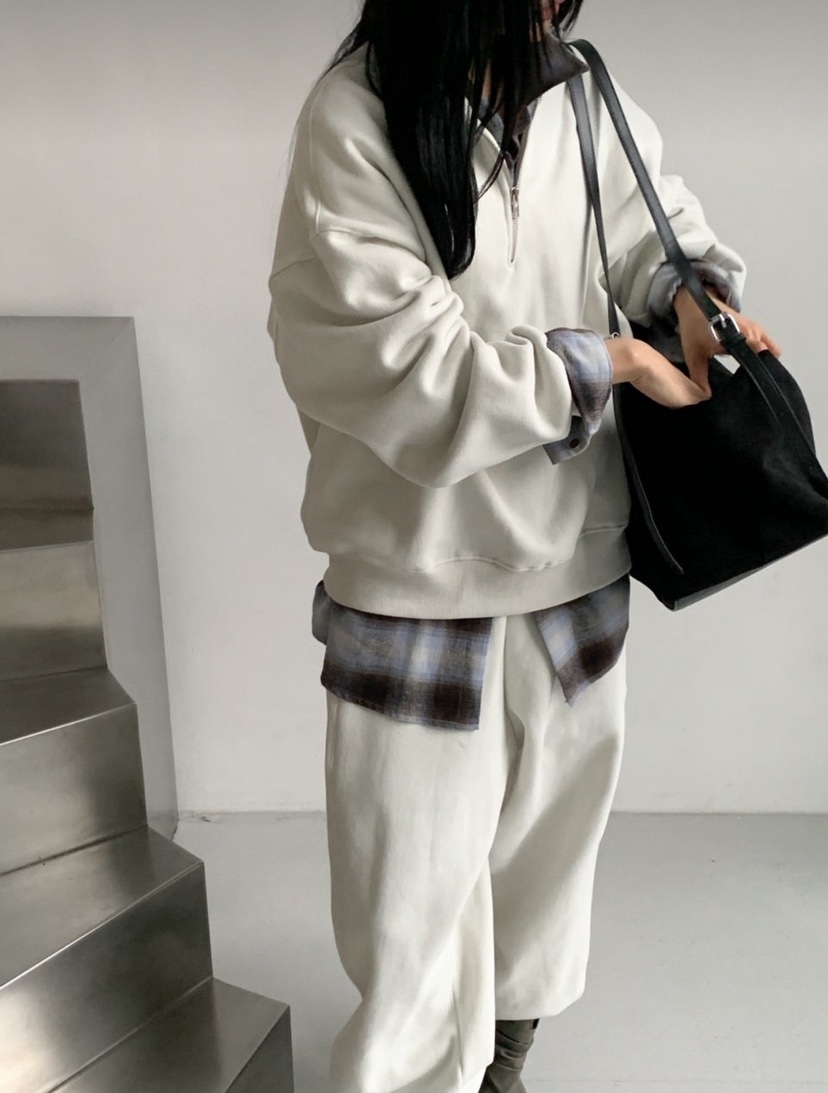 ARTE STUDIO東大門代購26秋季寬松格紋襯衫蕾絲衫格子落肩寬松ARTE STUDIO襯衫/蕾絲衫