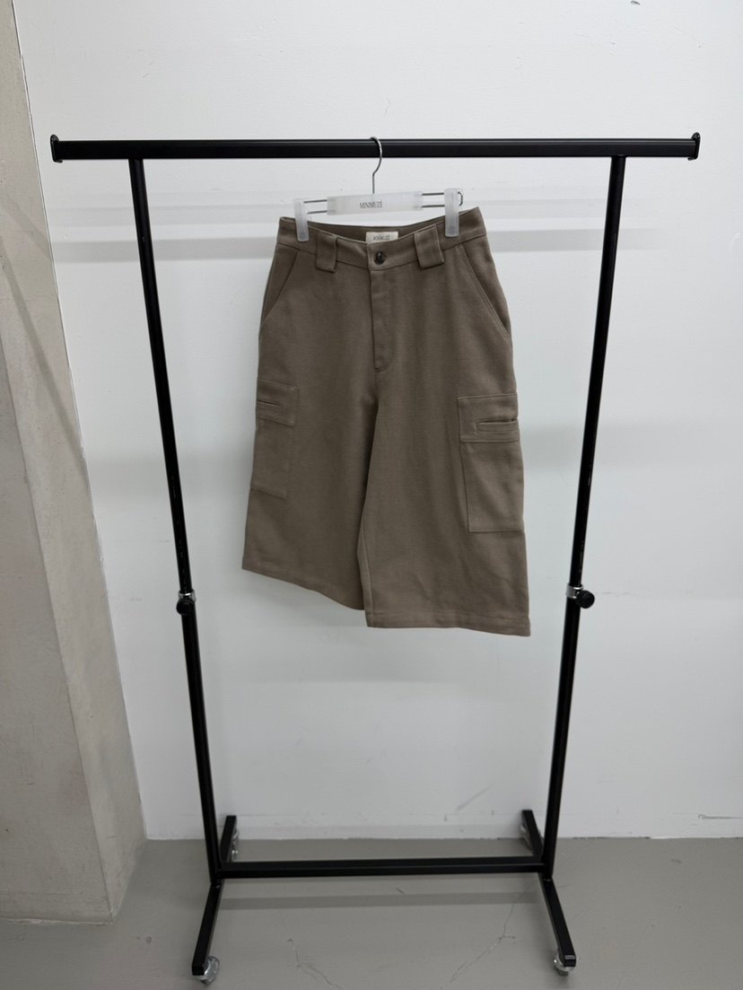 MINIMUZE東大門實拍26秋季寬松工裝中褲 冬季休閑款短褲工裝高MINIMUZE短褲圖色1