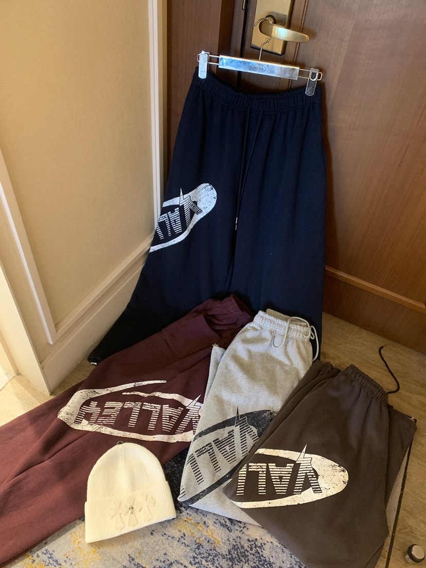 BADCALM東大門實拍26秋季寬松闊腿印花休閑褲印花抽繩寬松BADCALM休閑褲