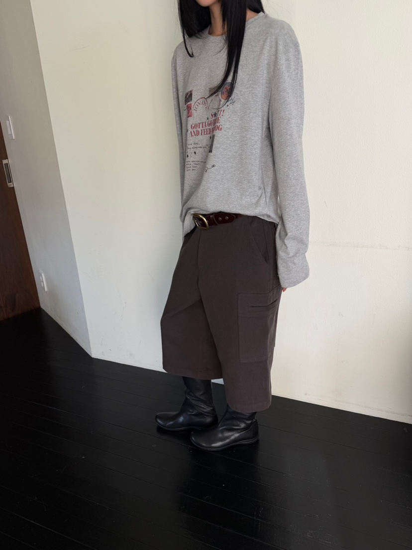 MINIMUZE東大門代購26秋季圓領長袖印花T恤長袖T恤印花圓領MINIMUZE長袖T恤