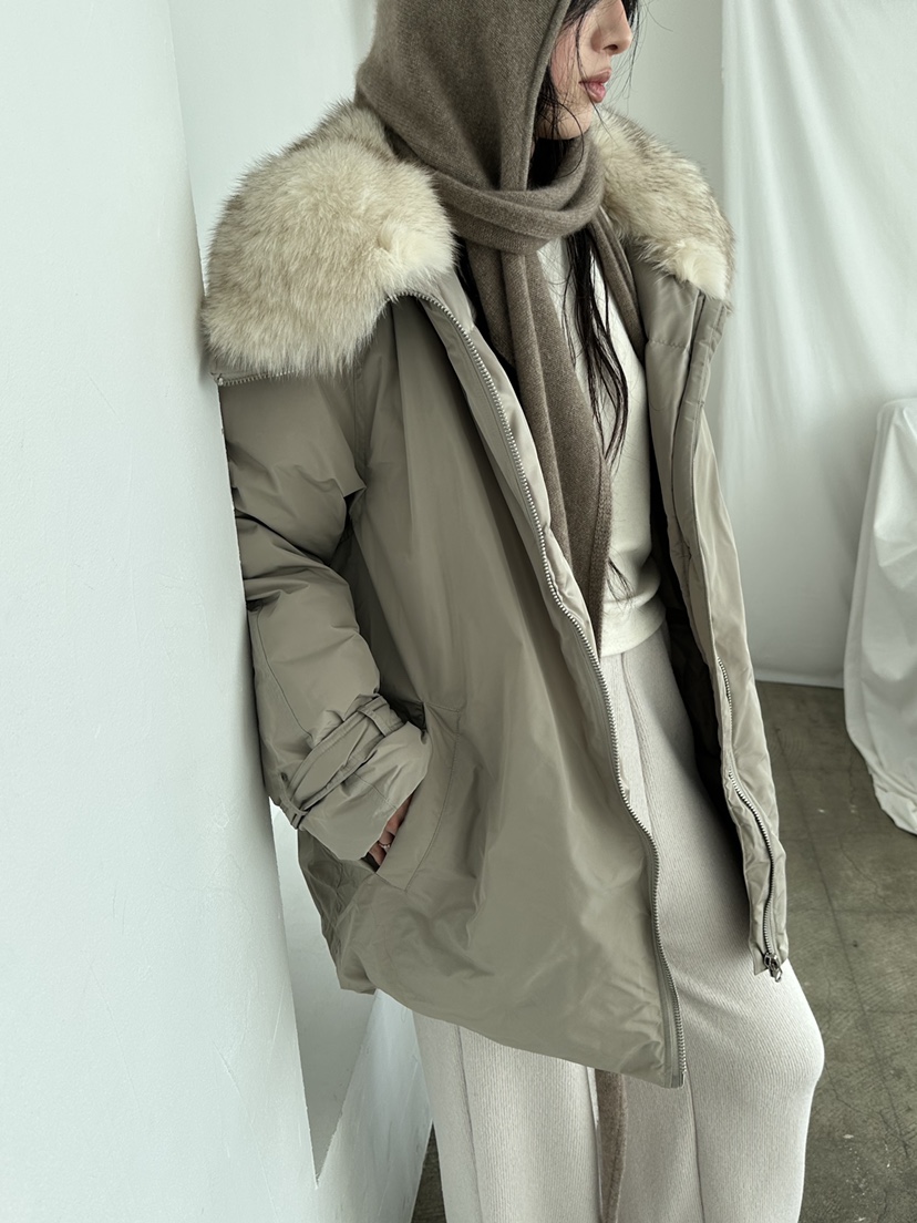 LE VASE東大門代購26秋季毛領腰帶短棉服短款棉服可調節羽絨服LE VASE短款棉服