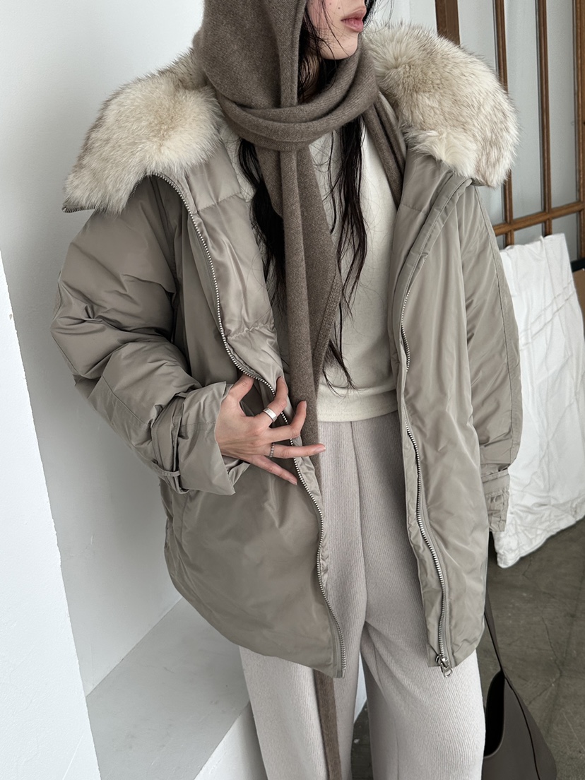 LE VASE東大門代購26秋季毛領腰帶短棉服短款棉服可調節羽絨服LE VASE短款棉服