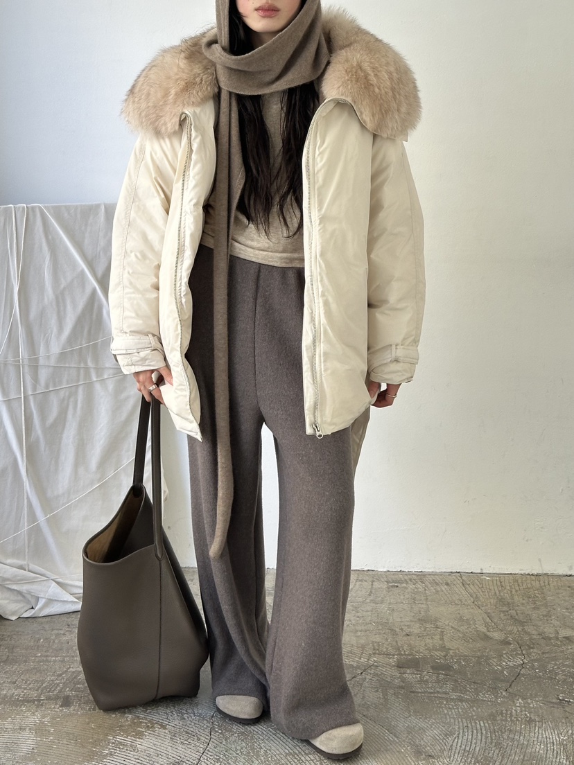 LE VASE東大門代購26秋季毛領腰帶短棉服短款棉服可調節羽絨服LE VASE短款棉服