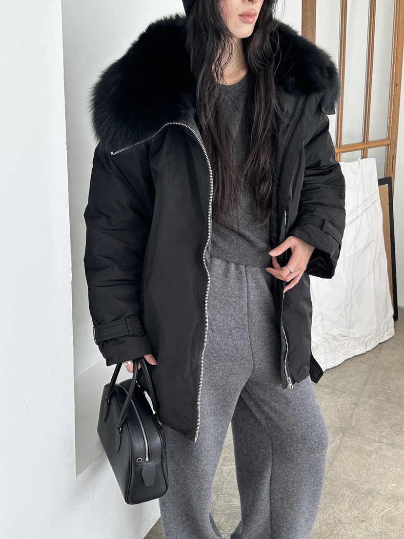 LE VASE東大門代購26秋季毛領腰帶短棉服短款棉服可調節羽絨服LE VASE短款棉服圖色3