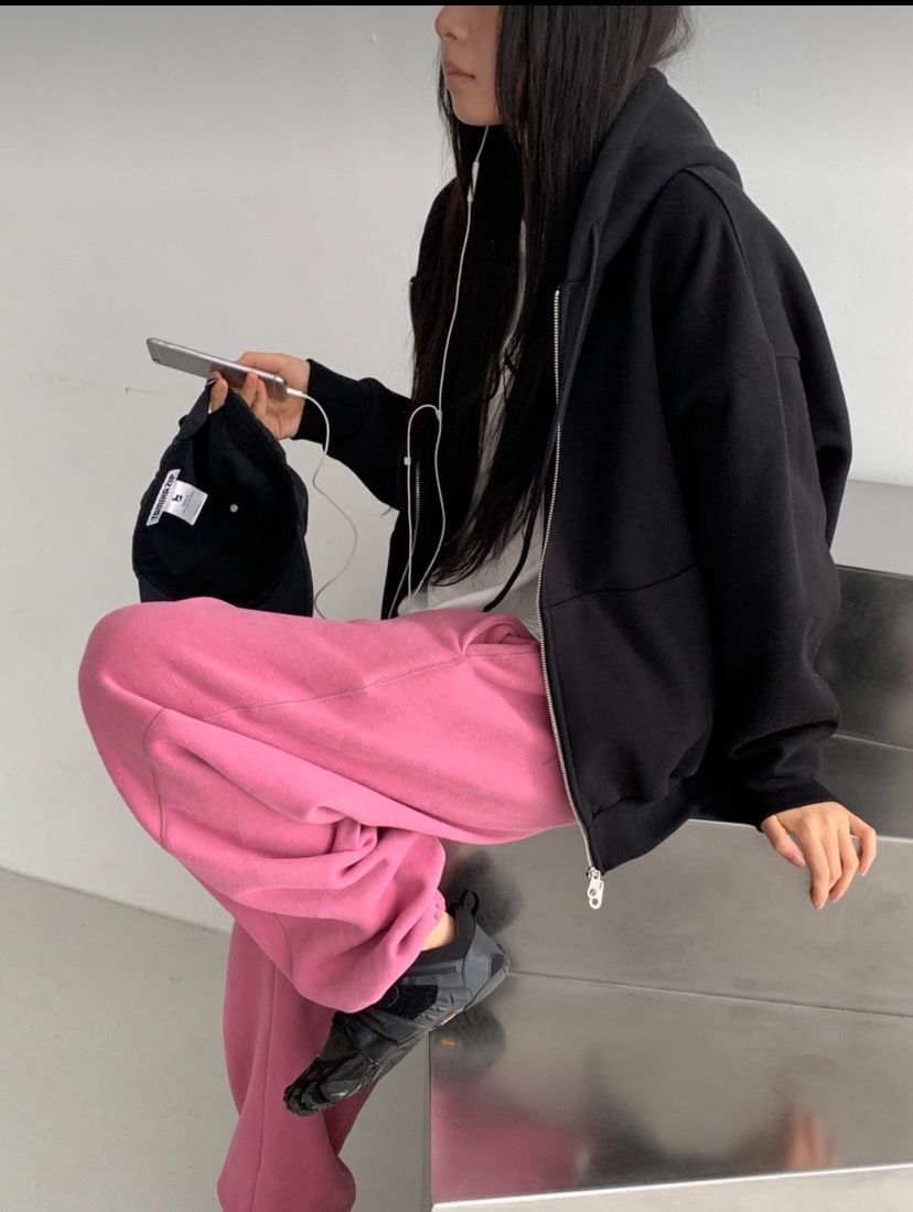 ARTE STUDIO韓國直郵26秋季落肩連帽拉鏈衛衣連帽衫加絨拉鏈開ARTE STUDIO衛衣