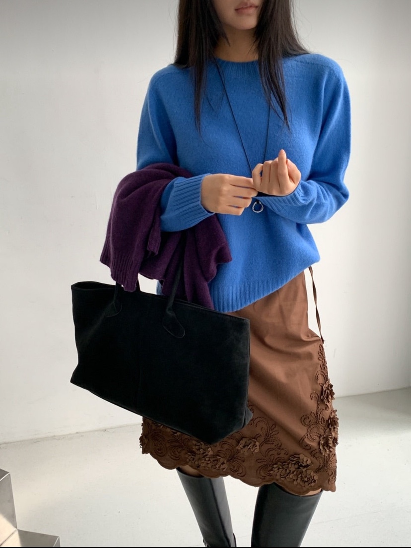 ARTE STUDIO東大門實拍26秋季圓領針織衫毛圈圓領羅紋ARTE STUDIO針織衫