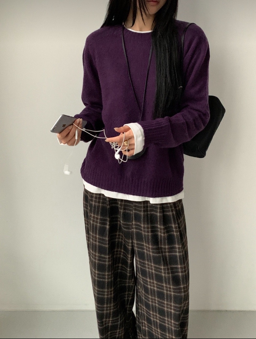 ARTE STUDIO東大門實拍26秋季圓領針織衫毛圈圓領羅紋ARTE STUDIO針織衫