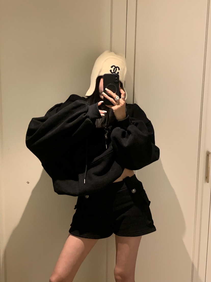 BADCALM韓國代購26秋冬高腰工裝麂皮絨短褲口袋高腰BADCALM短褲圖色2