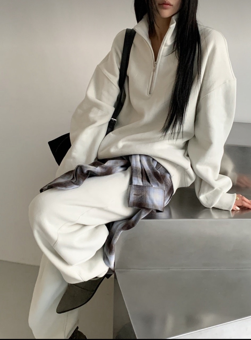 ARTE STUDIO東大門直郵26秋冬半拉鏈立領衛衣半拉鏈立領落肩羅ARTE STUDIO衛衣
