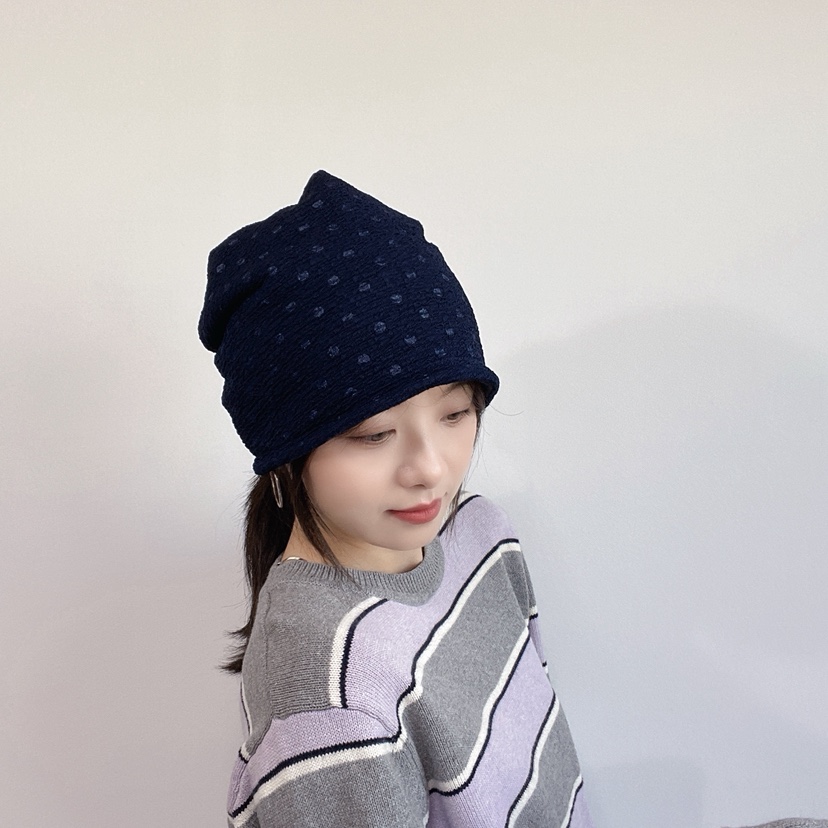 LOVELY HAT東大門實拍26秋季軟頂暗紋針織堆堆帽帽子LOVELY HAT帽子