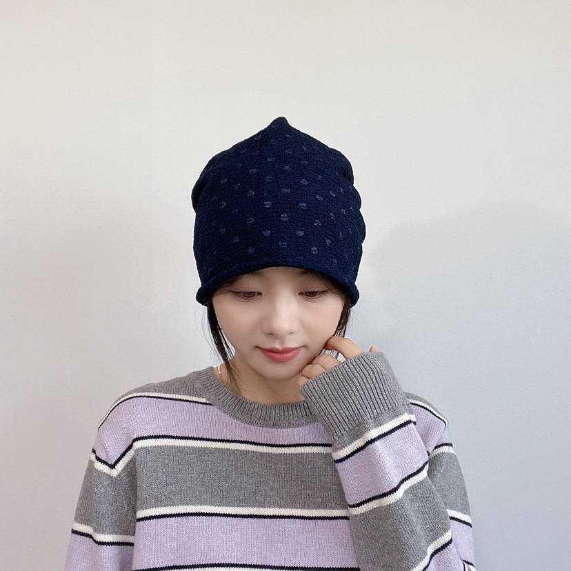 LOVELY HAT東大門實拍26秋季軟頂暗紋針織堆堆帽帽子LOVELY HAT帽子