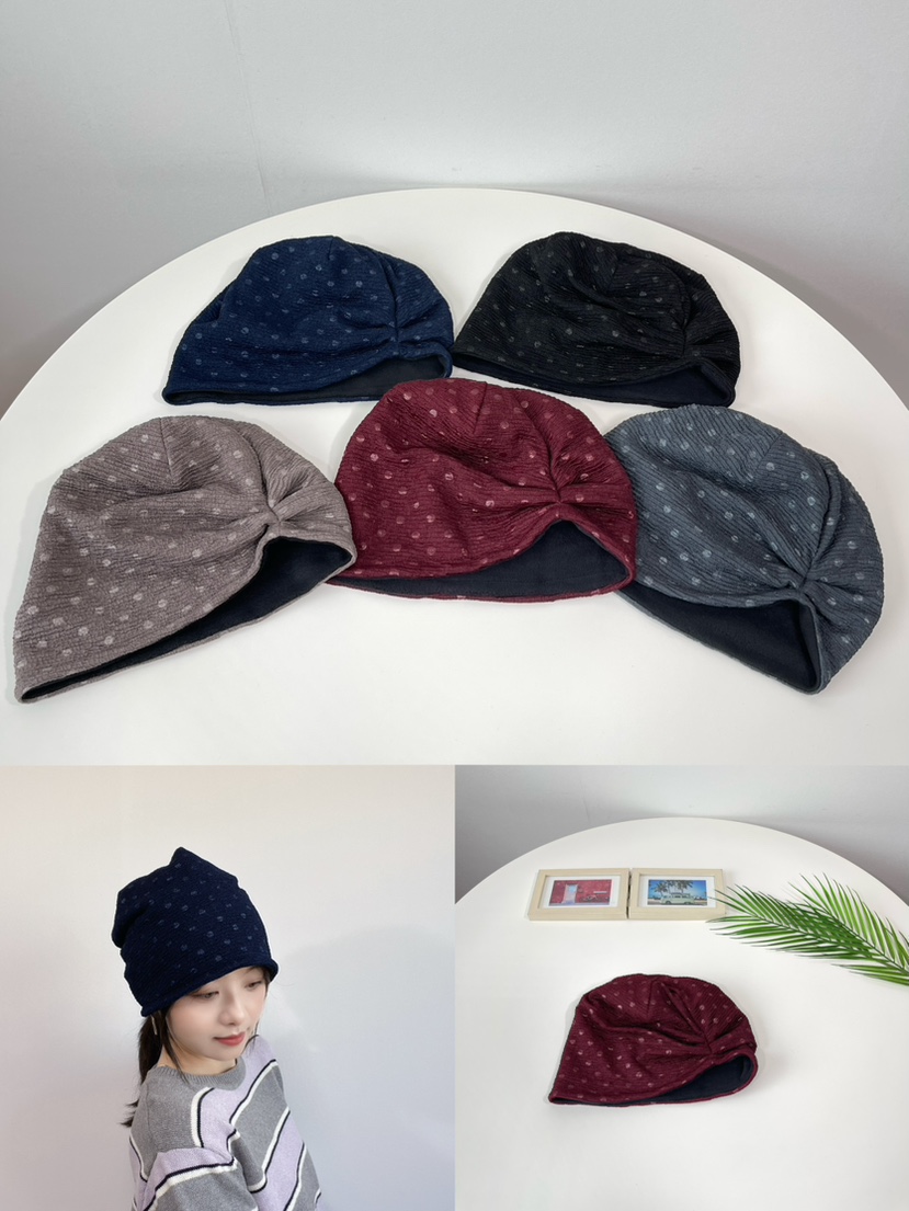 LOVELY HAT東大門實拍26秋季軟頂暗紋針織堆堆帽帽子LOVELY HAT帽子