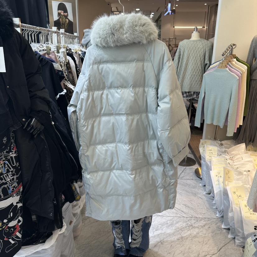 CHEAP-CHIC/CHARLES THE SECOND東大門實拍26秋季寬松毛領連帽CHEAP-CHIC/CHARLES THE SECOND長款羽絨服