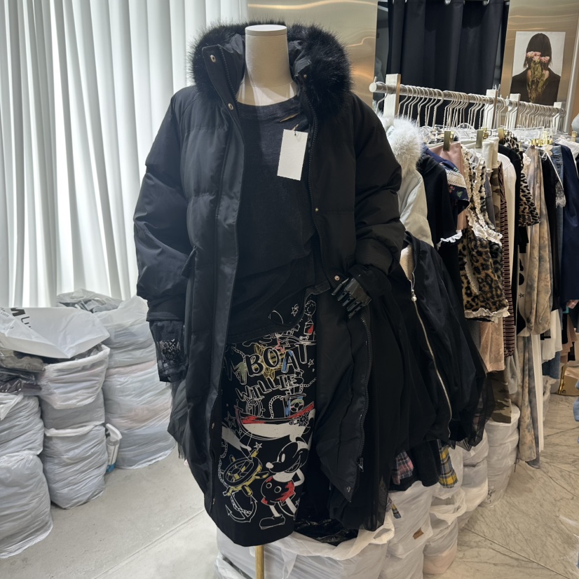 CHEAP-CHIC/CHARLES THE SECOND東大門實拍26秋季寬松毛領連帽CHEAP-CHIC/CHARLES THE SECOND長款羽絨服圖色3