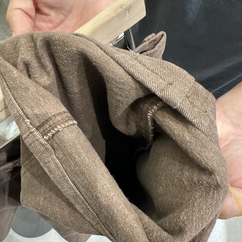 GRACIA東大門代購26秋冬工裝直筒休閑褲工裝牛仔布口袋抓絨直GRACIA休閑褲