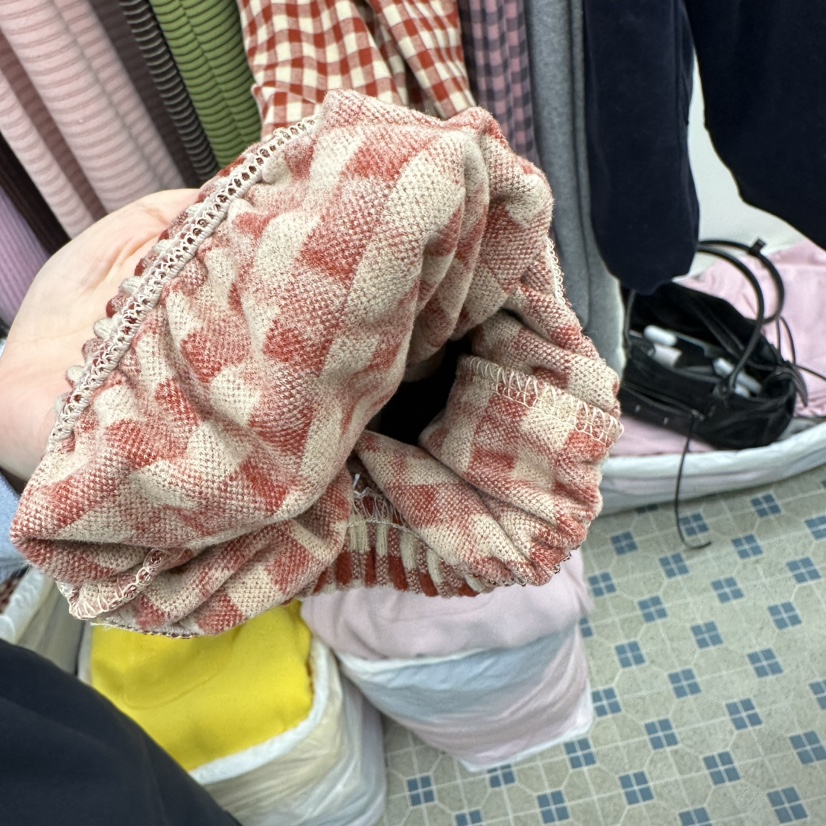 TOLL東大門直郵26秋冬格紋束腳休閑褲 日常百搭抽繩直筒寬松TOLL休閑褲