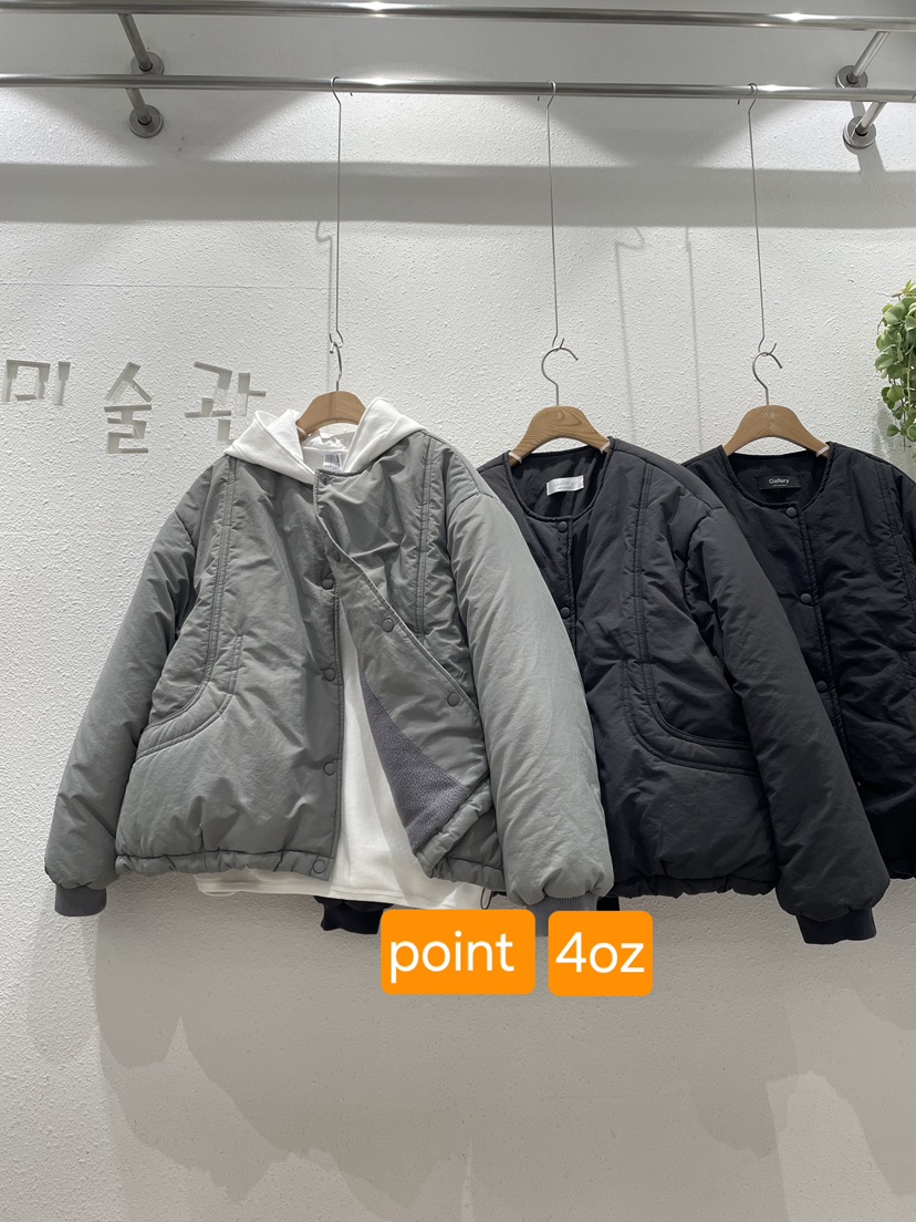 GALLERY韓國直郵26秋季短款口袋棉服短款棉服不含內搭可調節口GALLERY短款棉服