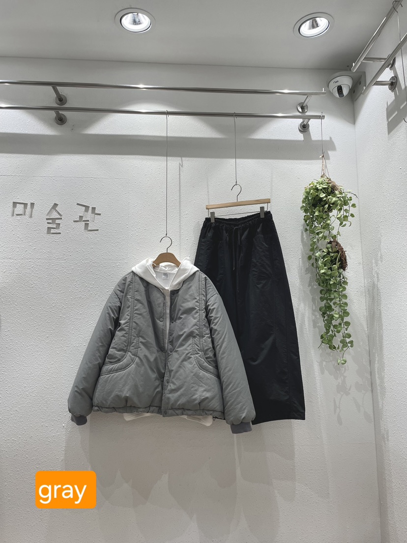 GALLERY韓國直郵26秋季短款口袋棉服短款棉服不含內搭可調節口GALLERY短款棉服